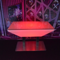 RGB Color Light Up Plastic Round Illuminated Table KFT-6656